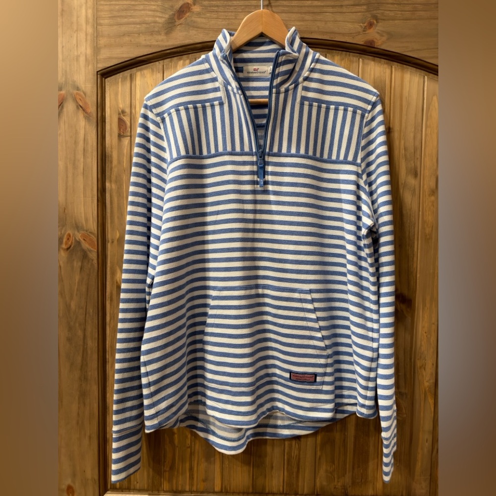 Vineyard Vines Blue and White Striped Shep Shirt NWOT XL